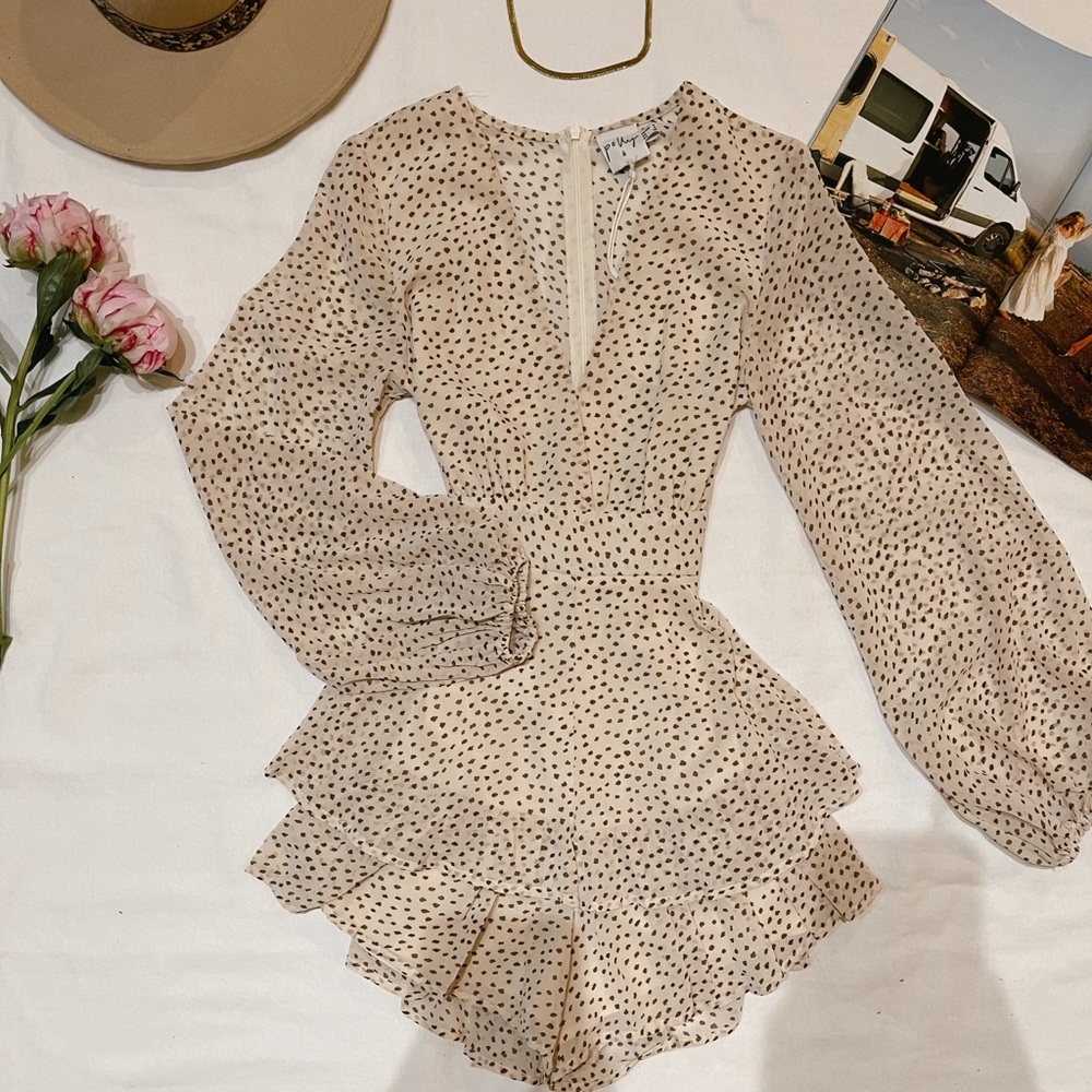 STRING OF LOVE ROMPER BEIGE